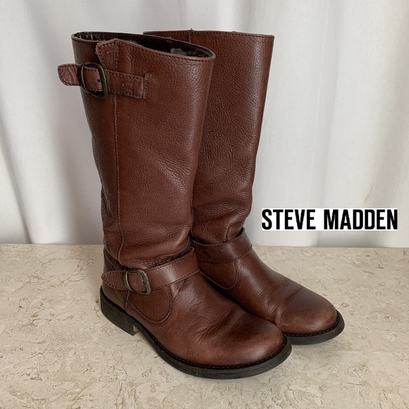 Steve Madden Shoes - Steve Madden Tall Riding Boots 8 M Brown Leather
